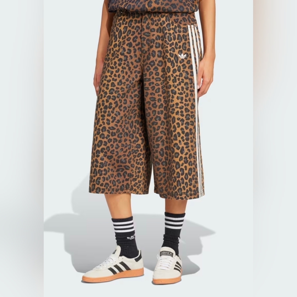Adidas Originals Denim Women's Leopard Print Bermudas